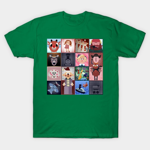 Rudolph - Misfit Squares T-Shirt by JPenfieldDesigns